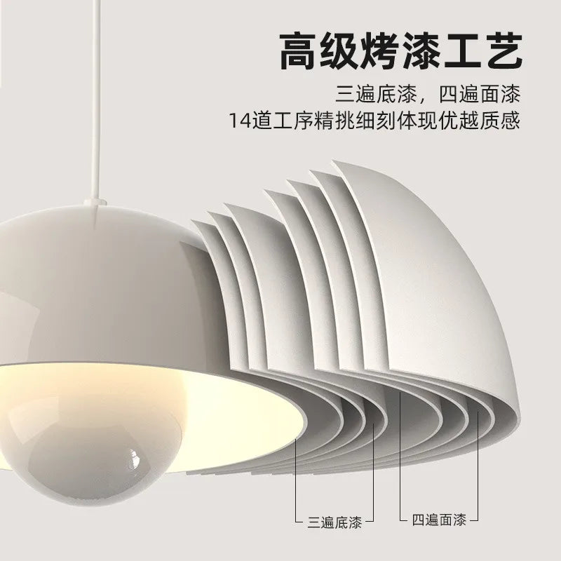 Bedroom Bedside Chandelier Danish Bud Lamp Internet Celebrity Cream Style Simple Modern Creative Small Chandelier