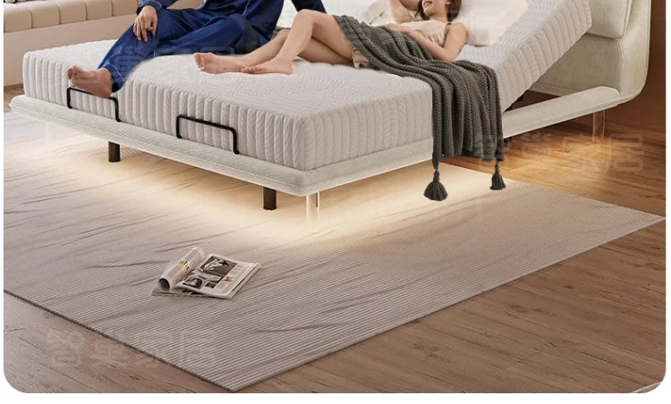 Bedroom Electric Beds Leg Support Dressing French Frame Bed Headboards Double Lounge Camas Matrimonial House Accessories