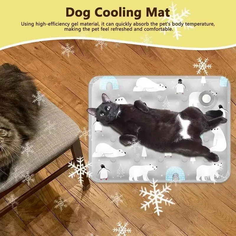 Cooling Beds Mat Cat Dog Cooling Mat Summer Durable Ice Blanket Self Added Water Reusable Cold Bed Anti-Heat Small Large Pets