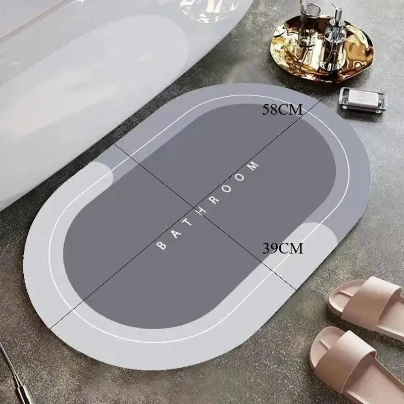 Bathroom Mat Decor Rug, Non-Slip, Quick-Drying, Stain-Resistant Bathroom Mat - Easy-Care Shower Mat for Bathroom Floors Mat