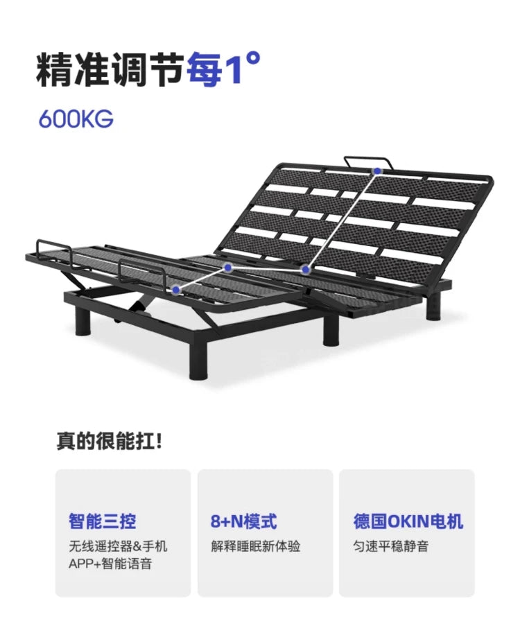 Bedroom Electric Beds Leg Support Dressing French Frame Bed Headboards Double Lounge Camas Matrimonial House Accessories