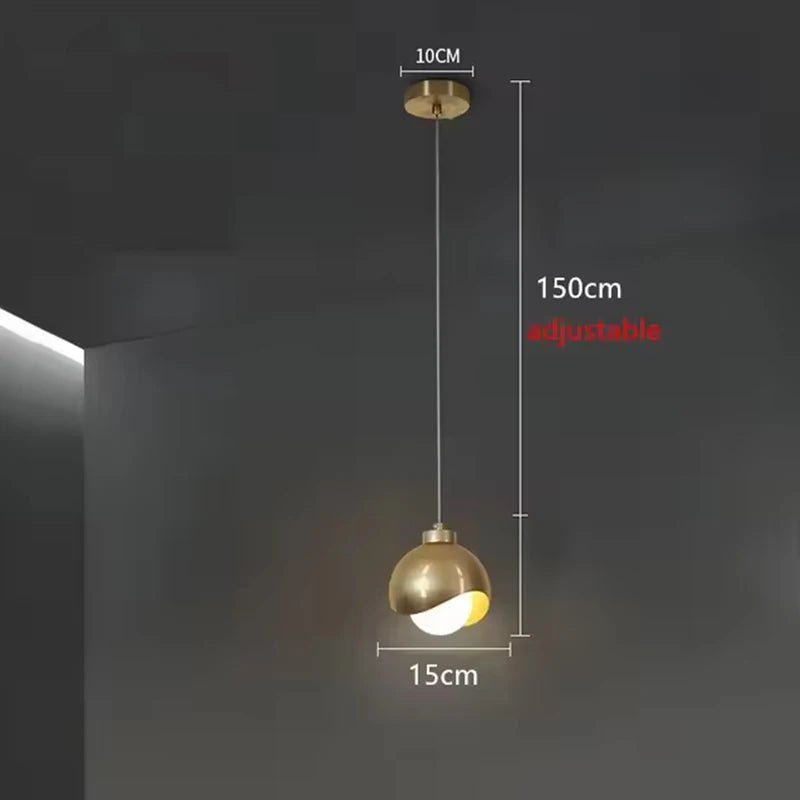 Bedroom Bedside Hanging Pendant Lamp Glass Ball LED Chandelier Lighting Ceiling Modern Interior Home Decor Lights Dining Kitchen