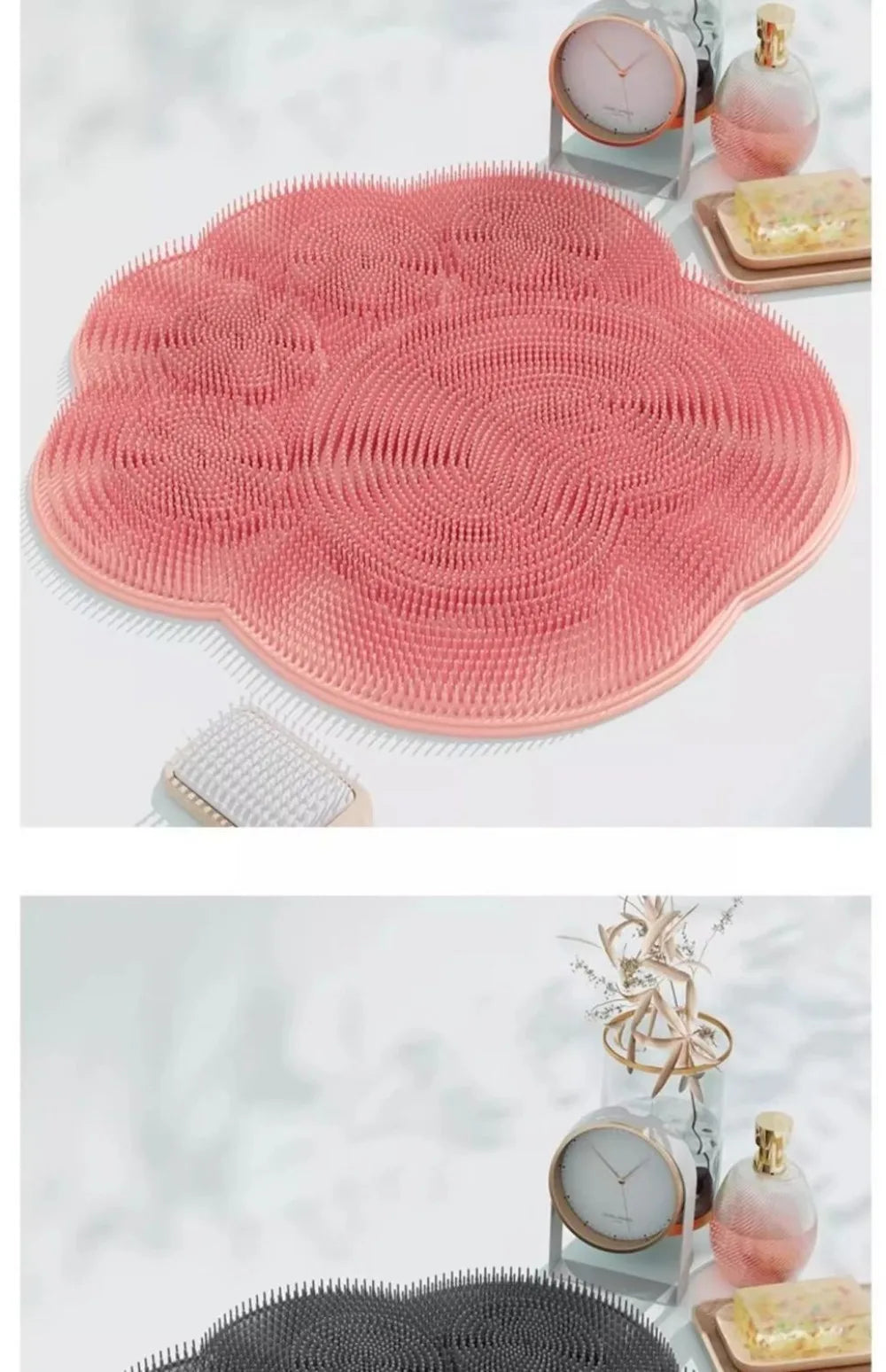 1pc Bath Massage Mat, Foot Washer, Back Scrubber, Shower Foot Mat, Bathroom Additions, Shower Supplies, Bathroom Foot Scrubber