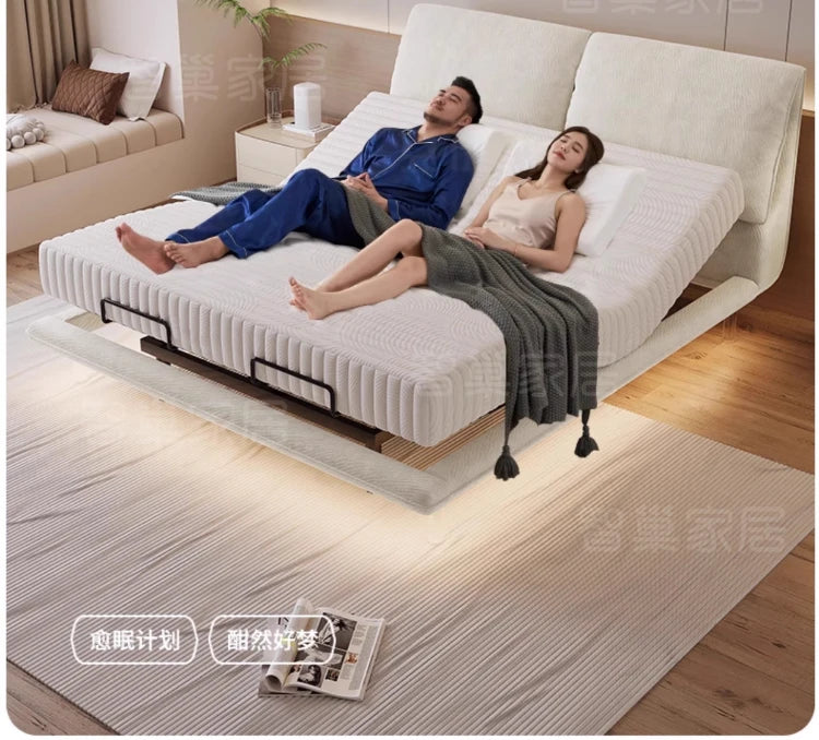 Bedroom Electric Beds Leg Support Dressing French Frame Bed Headboards Double Lounge Camas Matrimonial House Accessories