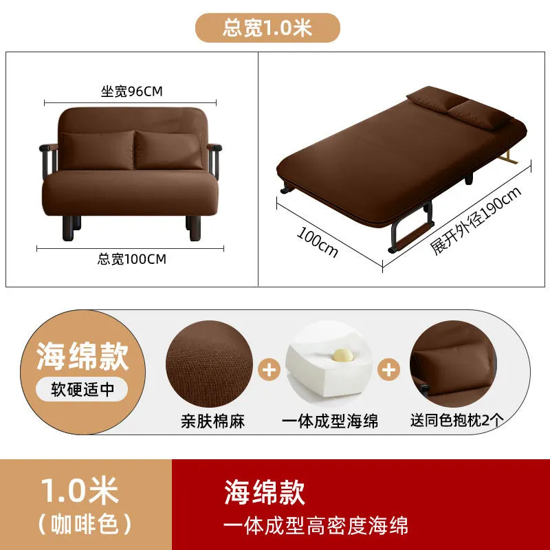 Portable Bedroom Folding Bed Single Pliable Office Sofa Folding Bed Guest Adults Cama Plegable Para Dormir Furniture Home
