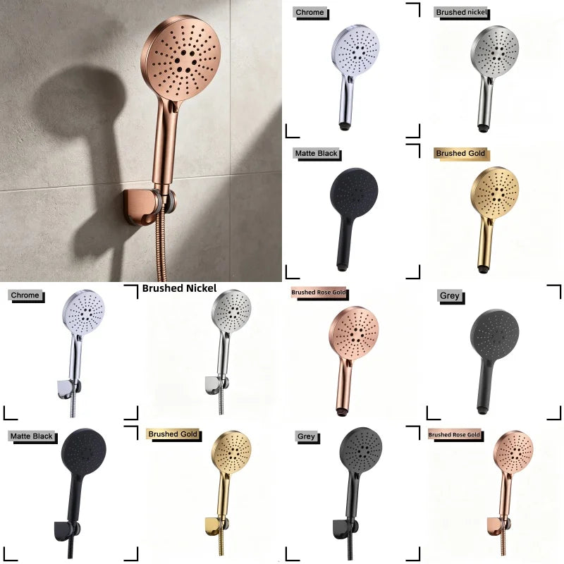 Bathroom 3 Functions Handheld High-pressure Water-Saving Shower Head Hardware Accessories High Qualit ABS Hand-Hold Shower