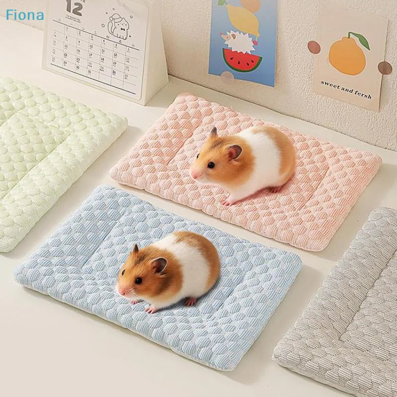 ✔Pet Ice Pad Cool Feeling Mat Breathable Non Slip Summer Dogs Cats Hamsters Small Pets Cool Down Heat Relief Sleeping Nest