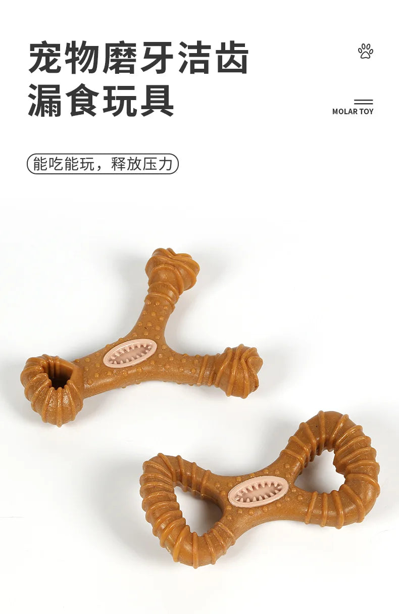 Dog Toy Is Durable and Chew-Resistant, Dispenses Treats, Grinds Teeth, Cleans Teeth, Educational and Interactive Pet Supplies
