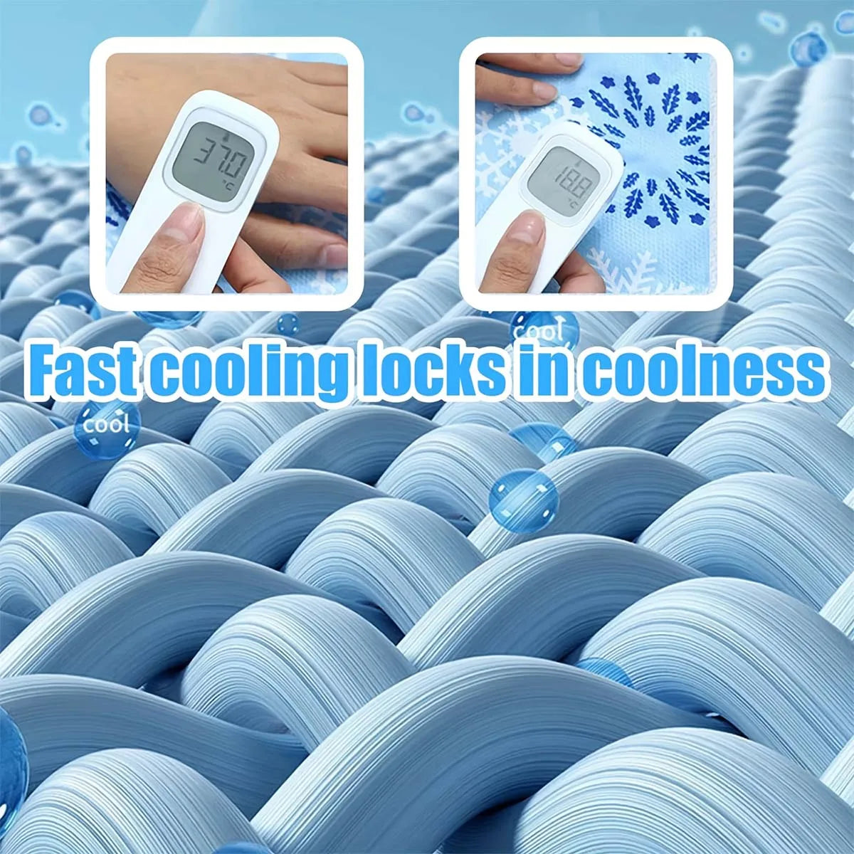 Pet Cooling Mat, Polymer Soft Ice Gel Cool Pad, Waterproof Wear Resistant, Summer Heat Relief Cooling Cushion for Dogs & Cats