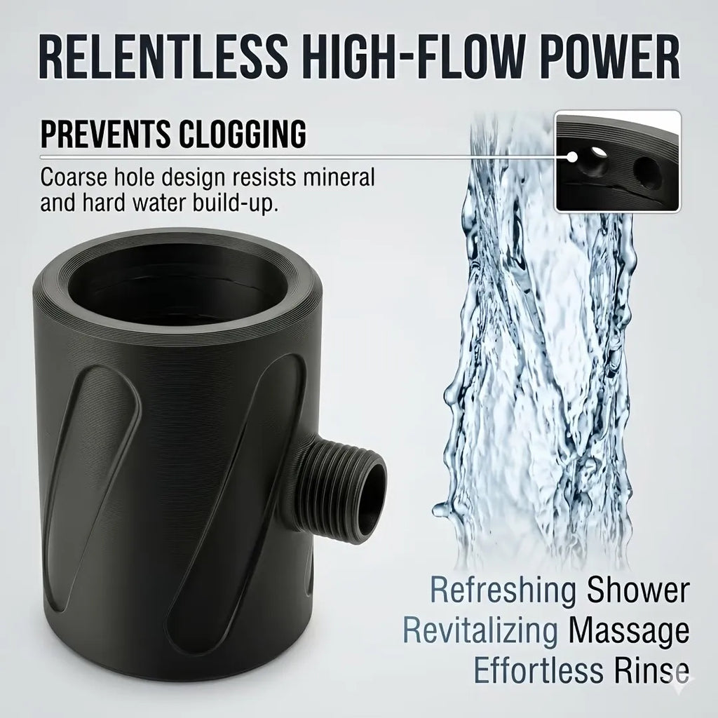 Bathroom shower head for men, designed for bathing, with a high-pressure, large-flow, ring-shaped showerhead. Suitable for G1/2inch standard connectors. Easy to disassemble, compact and portable, can also be used outdoors