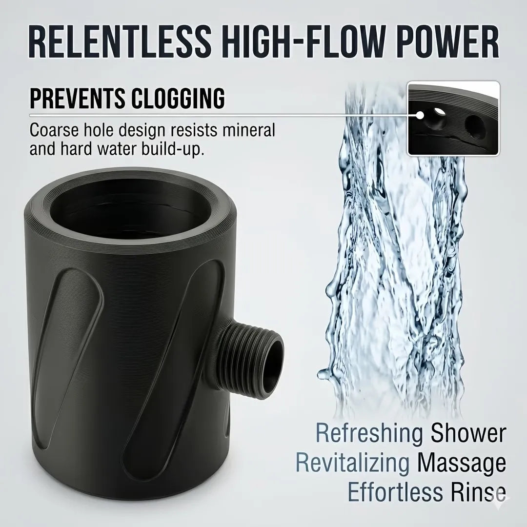 Bathroom shower head for men, designed for bathing, with a high-pressure, large-flow, ring-shaped showerhead. Suitable for G1/2inch standard connectors. Easy to disassemble, compact and portable, can also be used outdoors