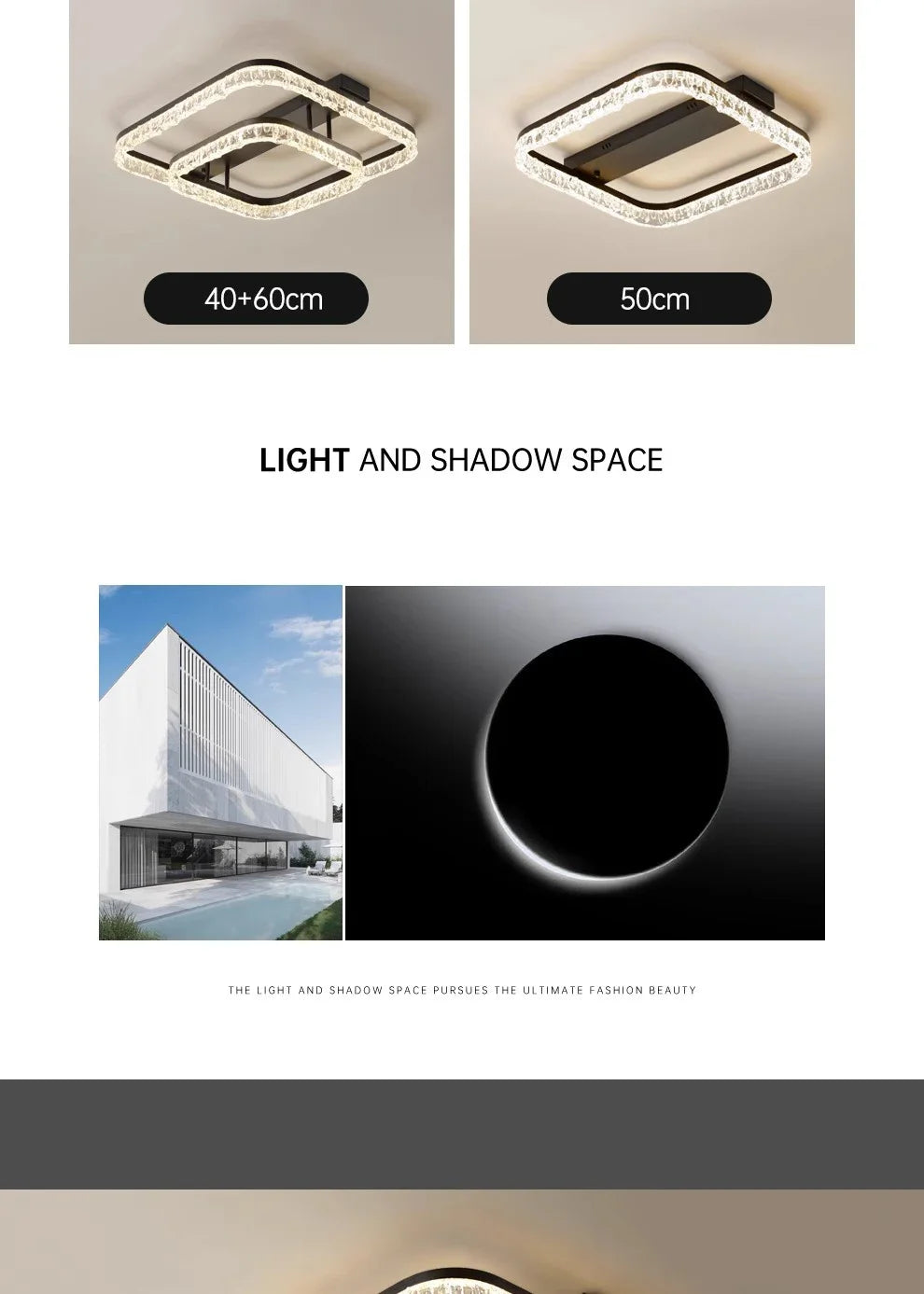 Living Room Main Light Modern Simple Atmosphere Full Spectrum New Light Luxury High-end Ice Pattern Eye Protection Ceiling Lamp