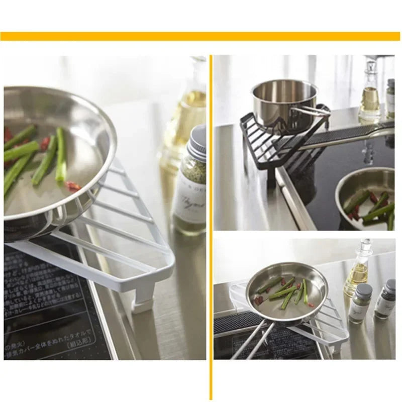 Kitchen Storage Metal Iron Single Layer Kitchen Seasoning Jar Pot Shelf Dish Drying Rack