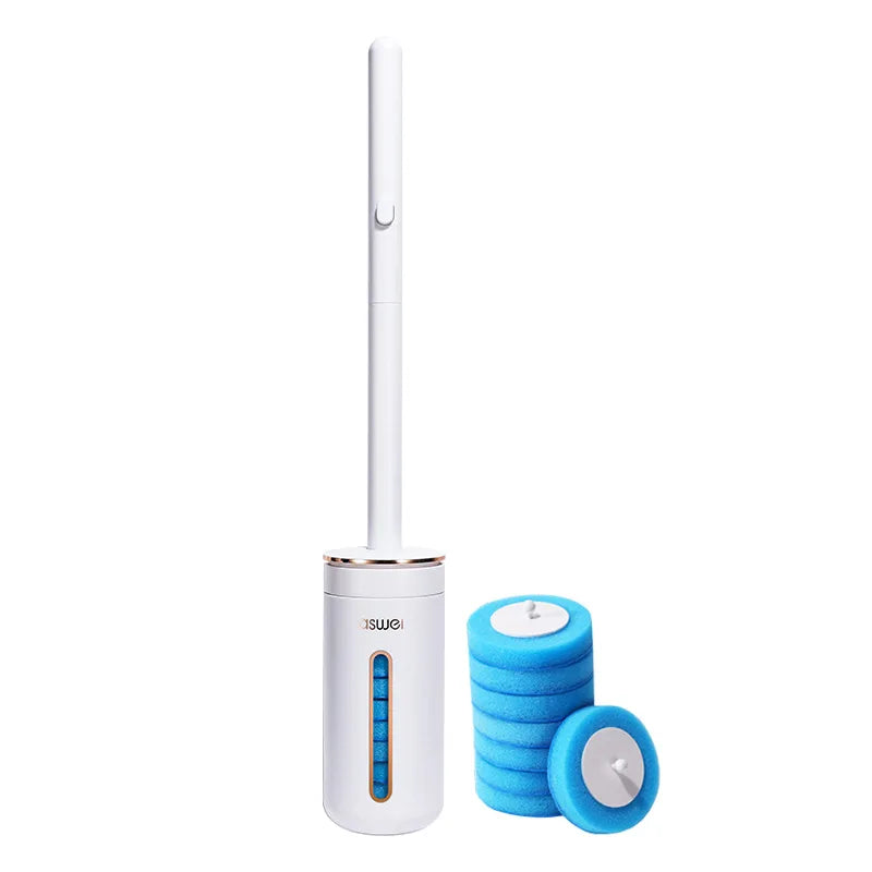 Disposable Toilet Brush Household Bathroom Wall Mounted No Dead Corners Cleaning Specialized Descaling Tool Scrubber Bowl White