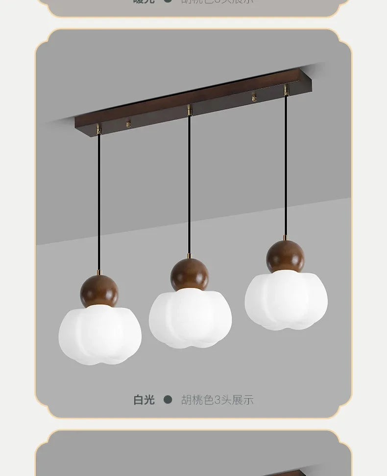Cream Wind Bedroom Chandelier Simple Children's Bedside Chandelier Modern Creative Jack-o '-lantern Nordic Restaurant Lamps