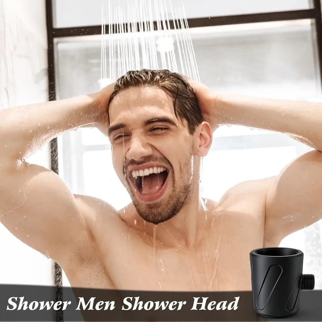 Bathroom shower head for men, designed for bathing, with a high-pressure, large-flow, ring-shaped showerhead. Suitable for G1/2inch standard connectors. Easy to disassemble, compact and portable, can also be used outdoors