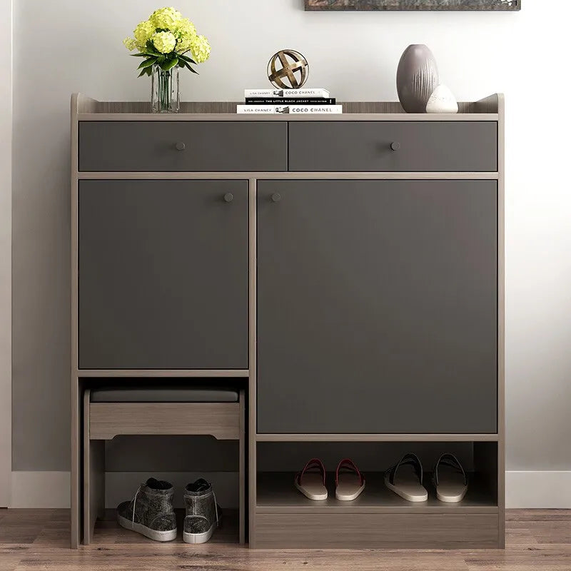 Living Room Organizer Bedroom Wooden Cabinet Ladies Boutique Shelves Shoes Rack Shelf Home With Storage