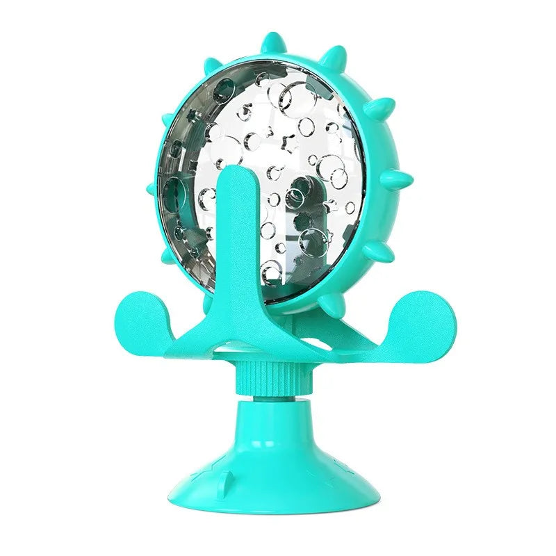 Cat Dog Treat Dispenser Toy - Cat Interactive Feeder Pet Food Toys Feeder 360° Degree Rotating Food Leakage Device Rotate