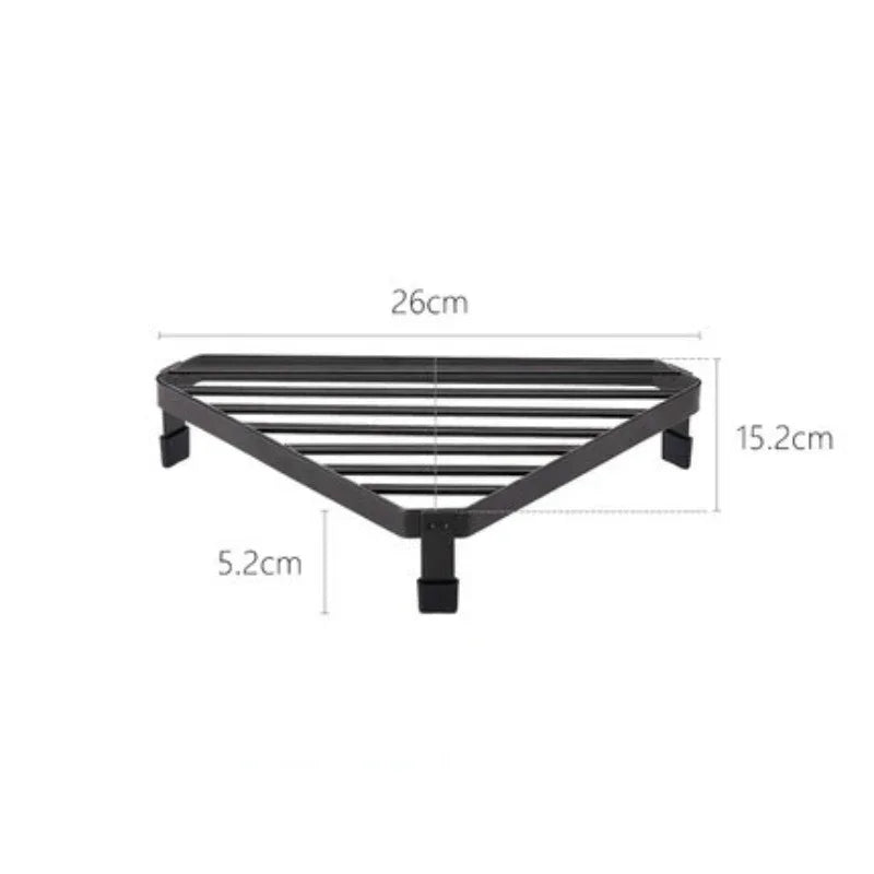 Kitchen Storage Metal Iron Single Layer Kitchen Seasoning Jar Pot Shelf Dish Drying Rack