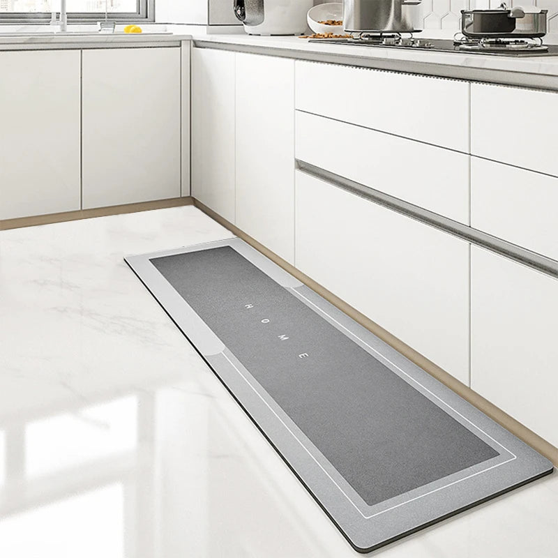 Kitchen Absorbent Mat Non-Skid Waterproof Wipeable Comfort Standing Kitchen Rugs and Mats Wipeable Wash Free Long Strip Carpet