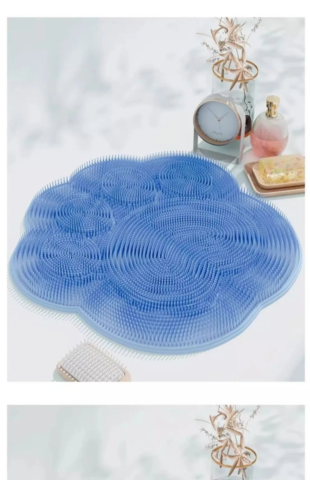 1pc Bath Massage Mat, Foot Washer, Back Scrubber, Shower Foot Mat, Bathroom Additions, Shower Supplies, Bathroom Foot Scrubber