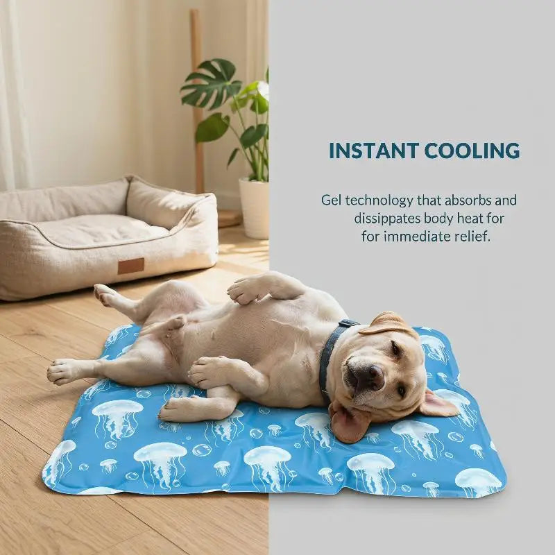 Cooling Ice Mat For Pets Non Toxic Summer Dog Cat Self Cooling Gel Pad Bed Crate Sofa Floor