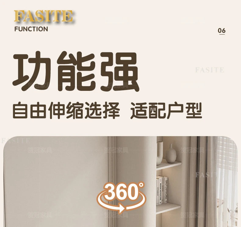 Bedroom integrated very narrow flip retractable storage cream wind French bedside cabinet