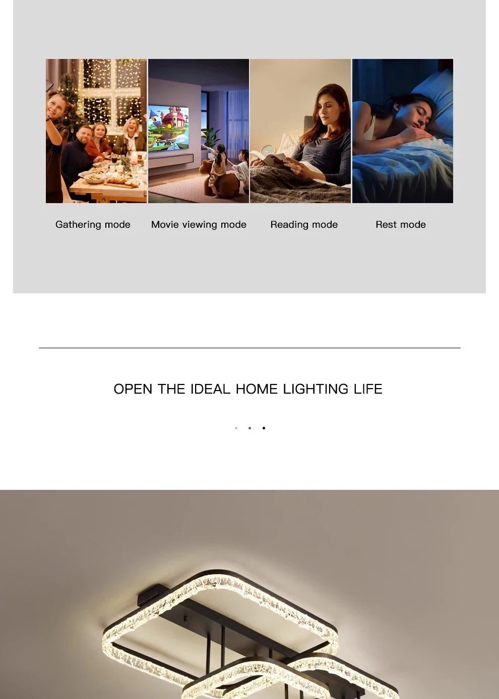Living Room Main Light Modern Simple Atmosphere Full Spectrum New Light Luxury High-end Ice Pattern Eye Protection Ceiling Lamp