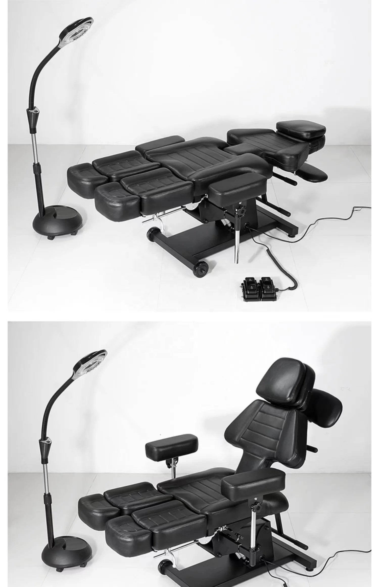 Hot Selling Electric Facial Beauty Bed for   Clinical Leather Hair Salon Cosmetic Table Bed Furniture Bed Tattoo