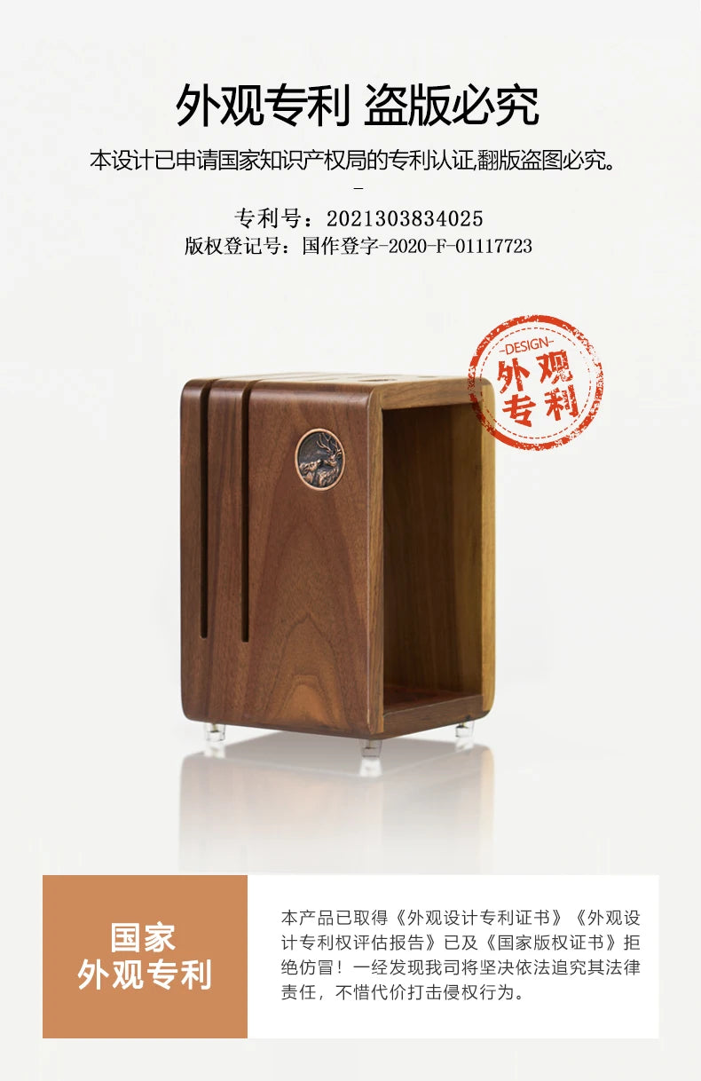Kitchen countertop solid wood knife storage rack Household knife base Ventilation mould proof drainage knife rack knife case