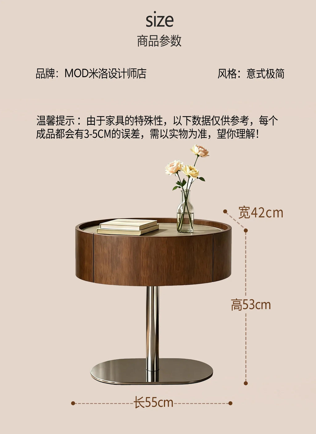 Bedroom With Drawers Bedside Table Trendy Italian Minimalist Space Saving Nightstand Premium Aesthetic Velador Home Furniture
