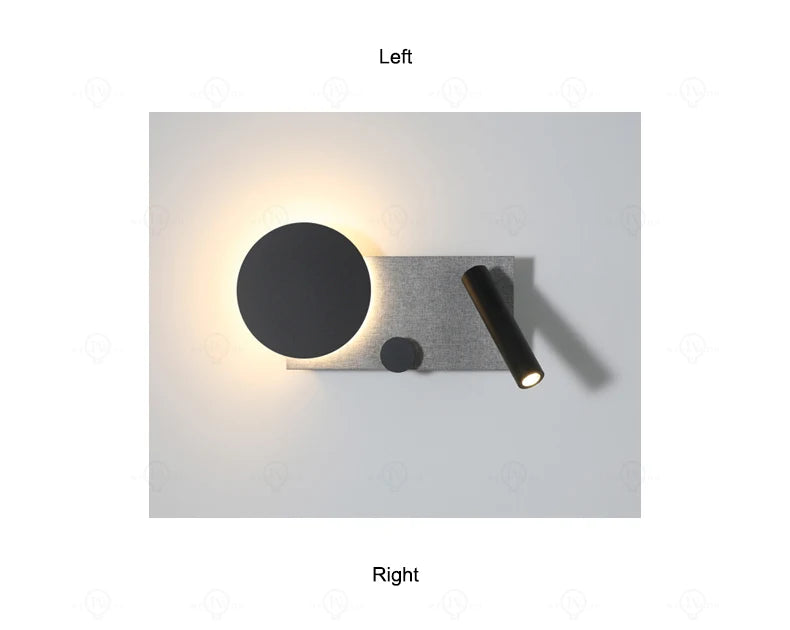 Bedroom bedside wall lamp with switch and spotlight, simple and modern Nordic creative personality, adjustable LED pendant light