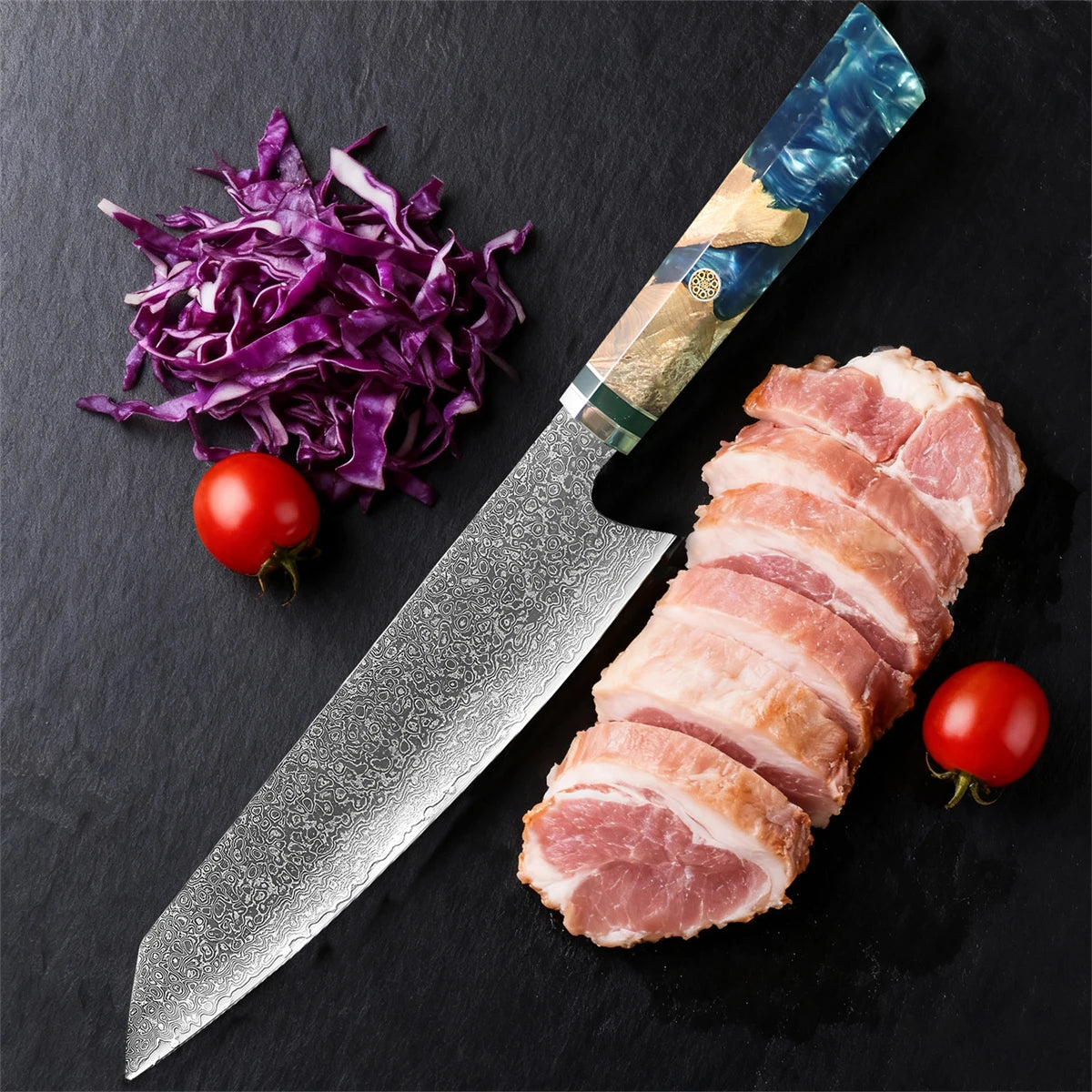 Household 67 Layer Damascus Steel Kiritsuke Knife Meat Chef Knife Fruit Vegetable Slicing Knife Cooking Tools Kitchen Stuff