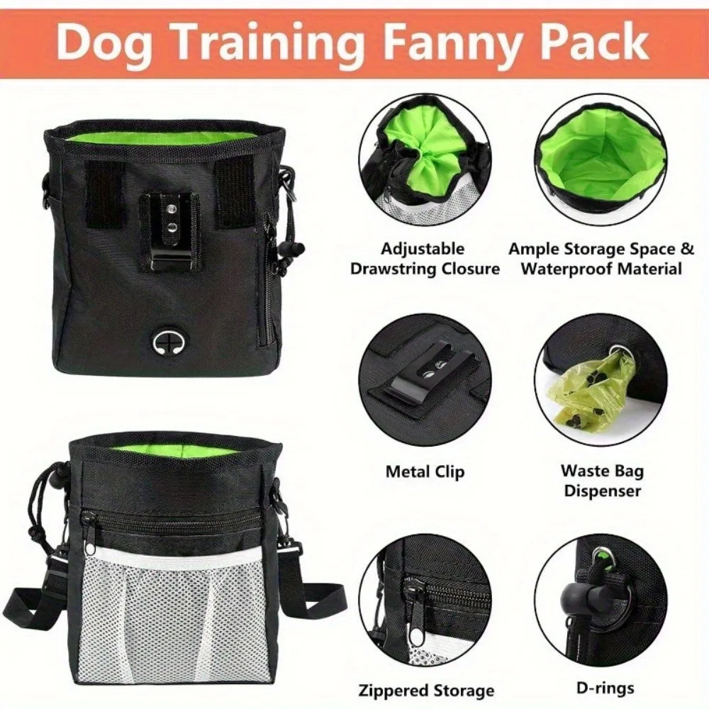 Dog Training Kit: Treat Pouch, Clicker, Silent Whistle, 2-in-1 Tool, Training Guide, Poop Bags