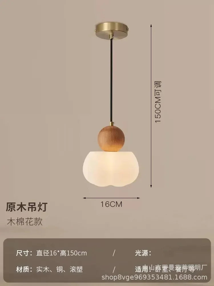 Cream Wind Bedroom Chandelier Simple Children's Bedside Chandelier Modern Creative Jack-o '-lantern Nordic Restaurant Lamps