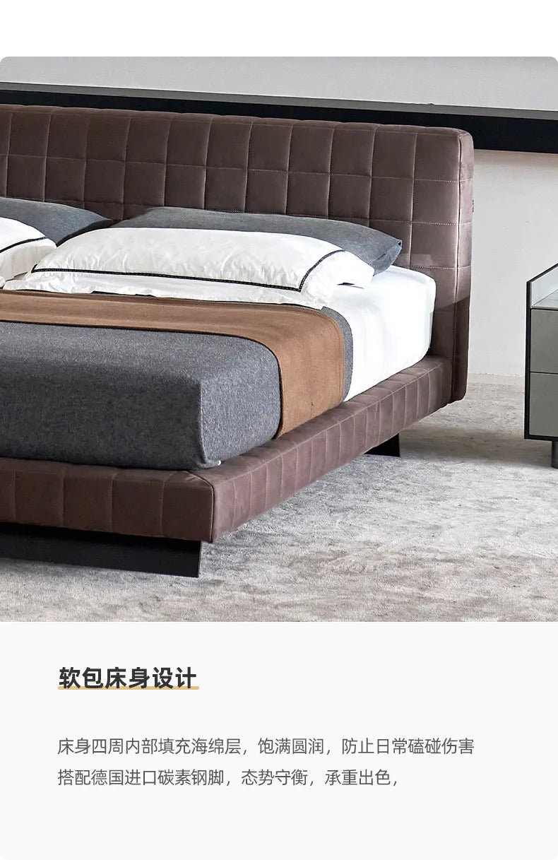 Modern Fashion Bedroom Bed Decor For Couples Double Beds Soft Backrest Headboard Nordic Design Frame King Bed Room Furnitures