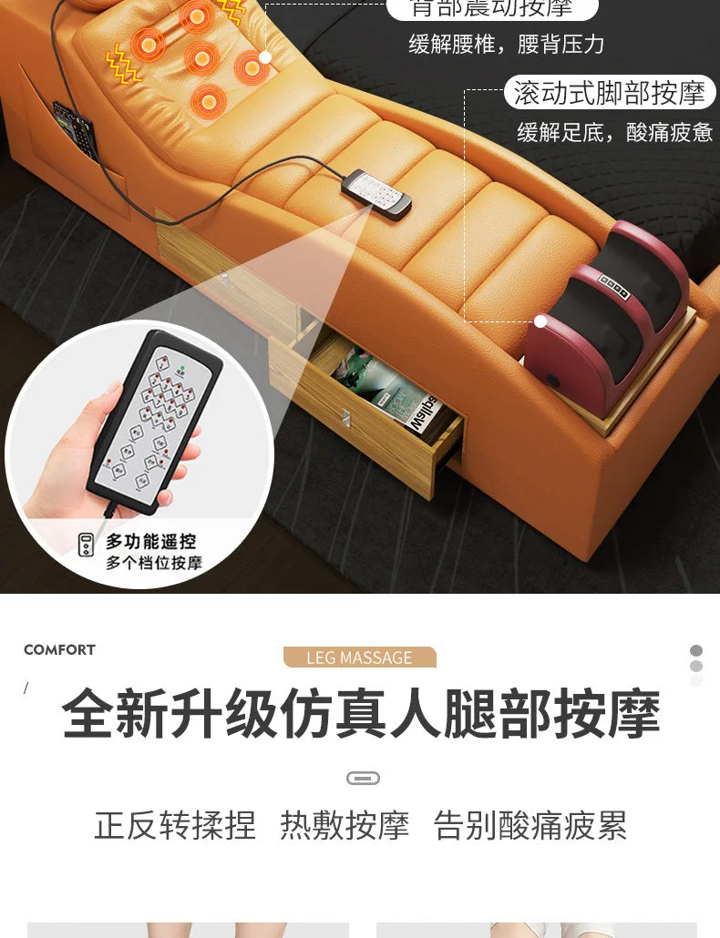 Master Girl Bedroom Double Bed Unique Queen Size Smart Multifunctional Double Bed Salon Modern Cama Matrimonial Room Furniture