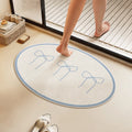 Bathroom Mat Bow Carpet Faux Cashmere Bedroom Bedside Bathroom Mat Moisture-Absorbing Floor Mat Door Floor Mat Round Carpet