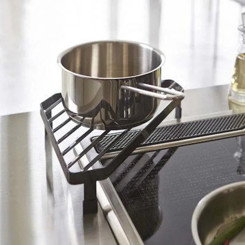 Kitchen Storage Metal Iron Single Layer Kitchen Seasoning Jar Pot Shelf Dish Drying Rack