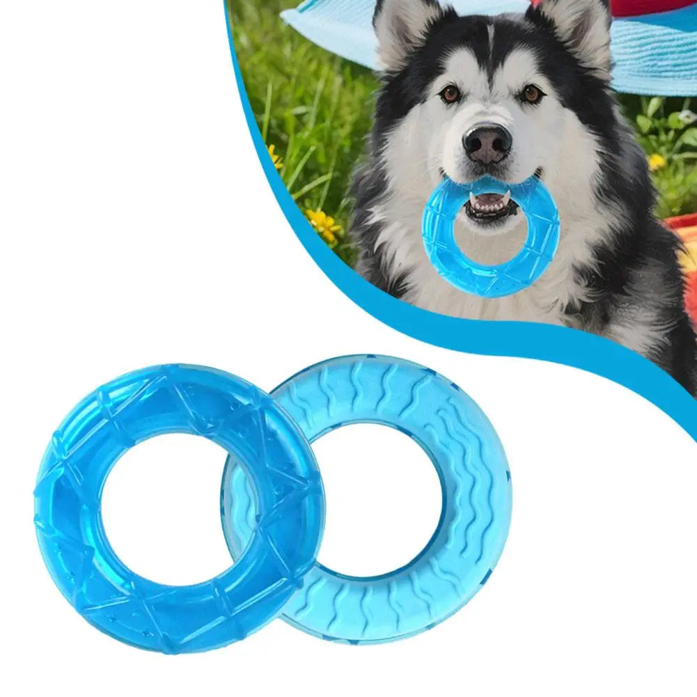 Pet Cooling Chew Toy, Summer Ice Cube Freezable Dog Teething Chew Toy for Puppies Training & Play, Fillable Puppy Teething Rings