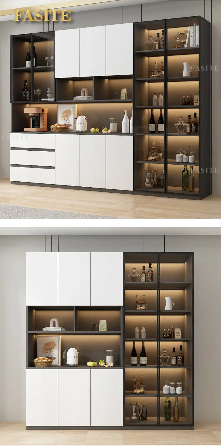 LivingRoom Cabinet Premium Solid Wood Dining Side Cabinet Integrated Household Light Luxury High-end Wine Cabinet Storage Locker
