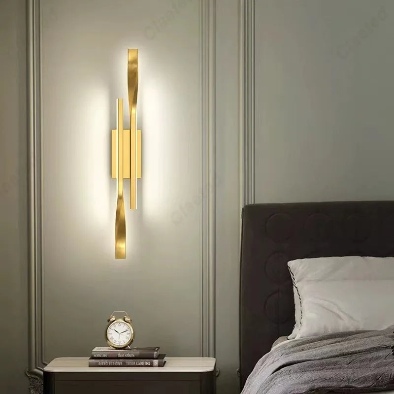 Modern Minimalist LED Living Room Background Wall Corridor Wall Lamp Bedroom Bedside Decorative Lighting Lamps
