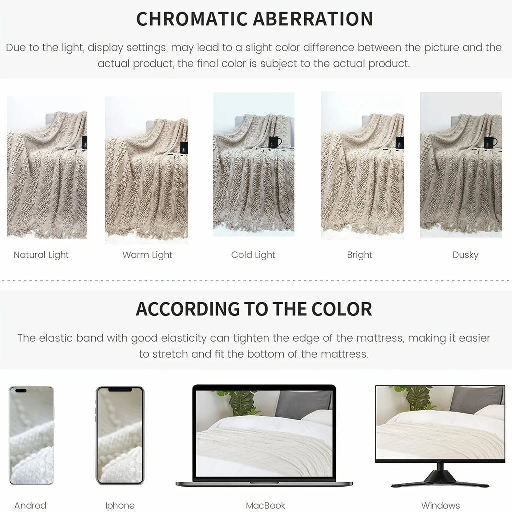 Nordic Style Soft And Comfortable Air-Conditioning Blanket Sofa Blanket Bed End Single for Hotel Homestay Living Room Bedroom