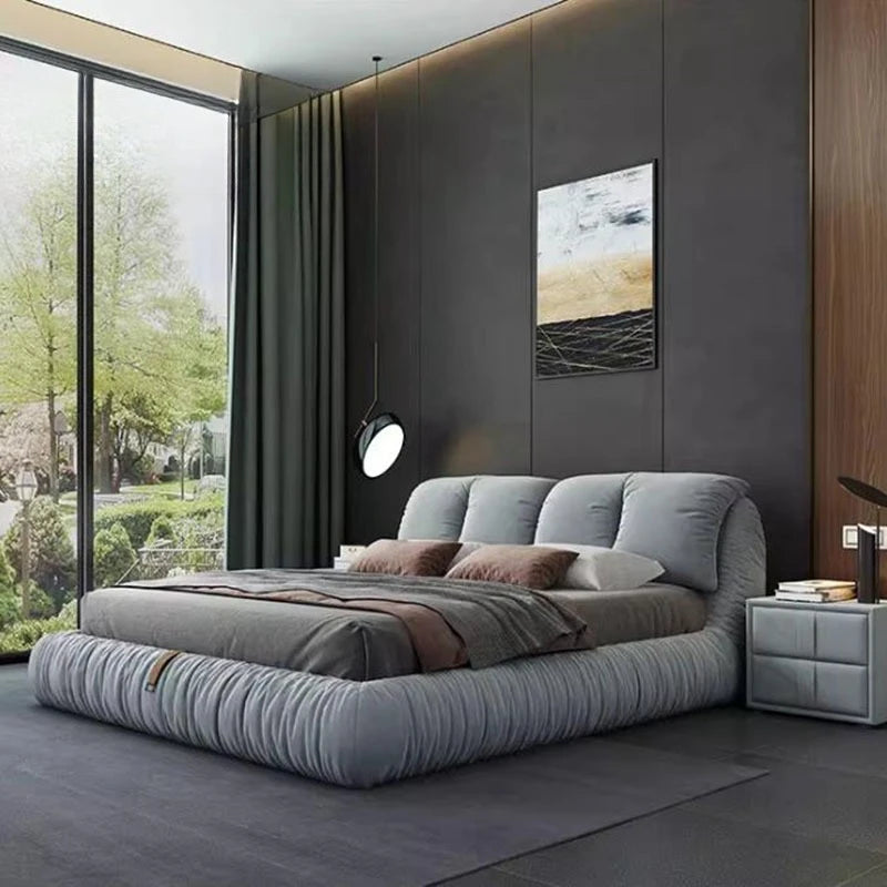 Bedroom Unique Minimalist Beds Nordic Organizer Upholstery Sleeping Fancy Bed Lounge Frames Queen 180x200cm House Accessories