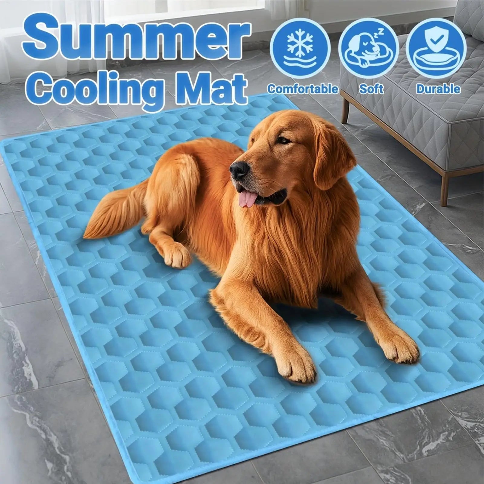 Dog Cooling Mat Summer Pet Cold Bed Extra Large For Small Big Dogs Pet Accessories Cat Durable Blanket Sofa Cat Ice Pad Blanket