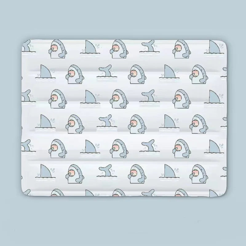 Cartoon Print Summer Cooling Mat for Dogs Cats Non-Toxic Reusable Ice Pad Pet Self-Cooling Cushion Bed