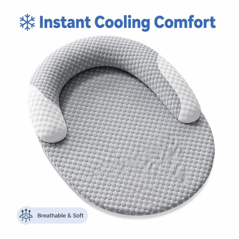 Cooling Dog Bed Summer Ice Silk Cat Mat Oval Pet Nest Breathable Heat Dissipation Cooling Pad for Small Medium Large Dogs Cats
