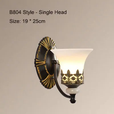 American Living Room Wall Light Luxury Bedroom Bedside Lamp Nordic Creative Living Room Background Wall Room Aisle Glass Light