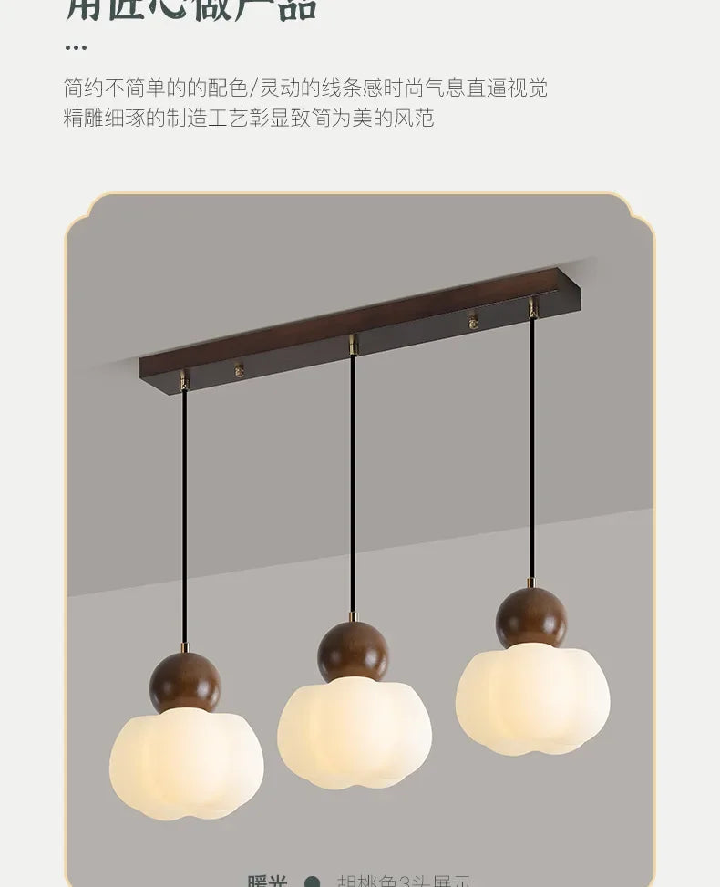 Cream Wind Bedroom Chandelier Simple Children's Bedside Chandelier Modern Creative Jack-o '-lantern Nordic Restaurant Lamps