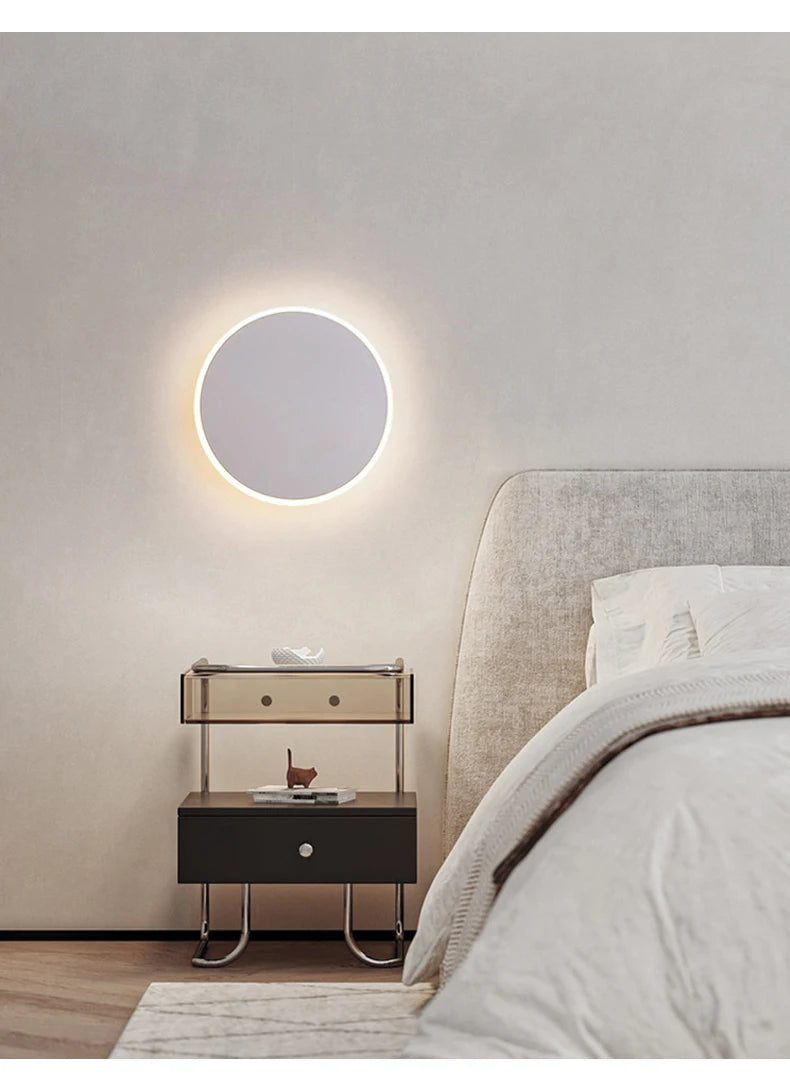 Bedroom 2025 New Wiring Free Living Room Tv Background Wall Daily Lighting Staircase Sensor Internet Famous Bedside Sconce Light